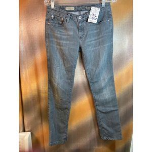 ADRIANO Goldschmied Stretch Skinny Leg Denim‎ Jeans Mid Rise Gray Size 8 b6